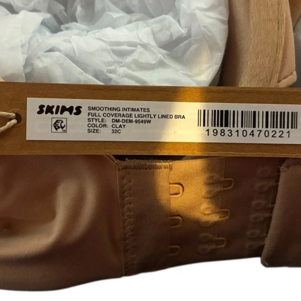 SKIMS Smoothing Intimates Full Coverage Lightly‎ Lined Bra Clay 32C NWT - Picture 4 of 7